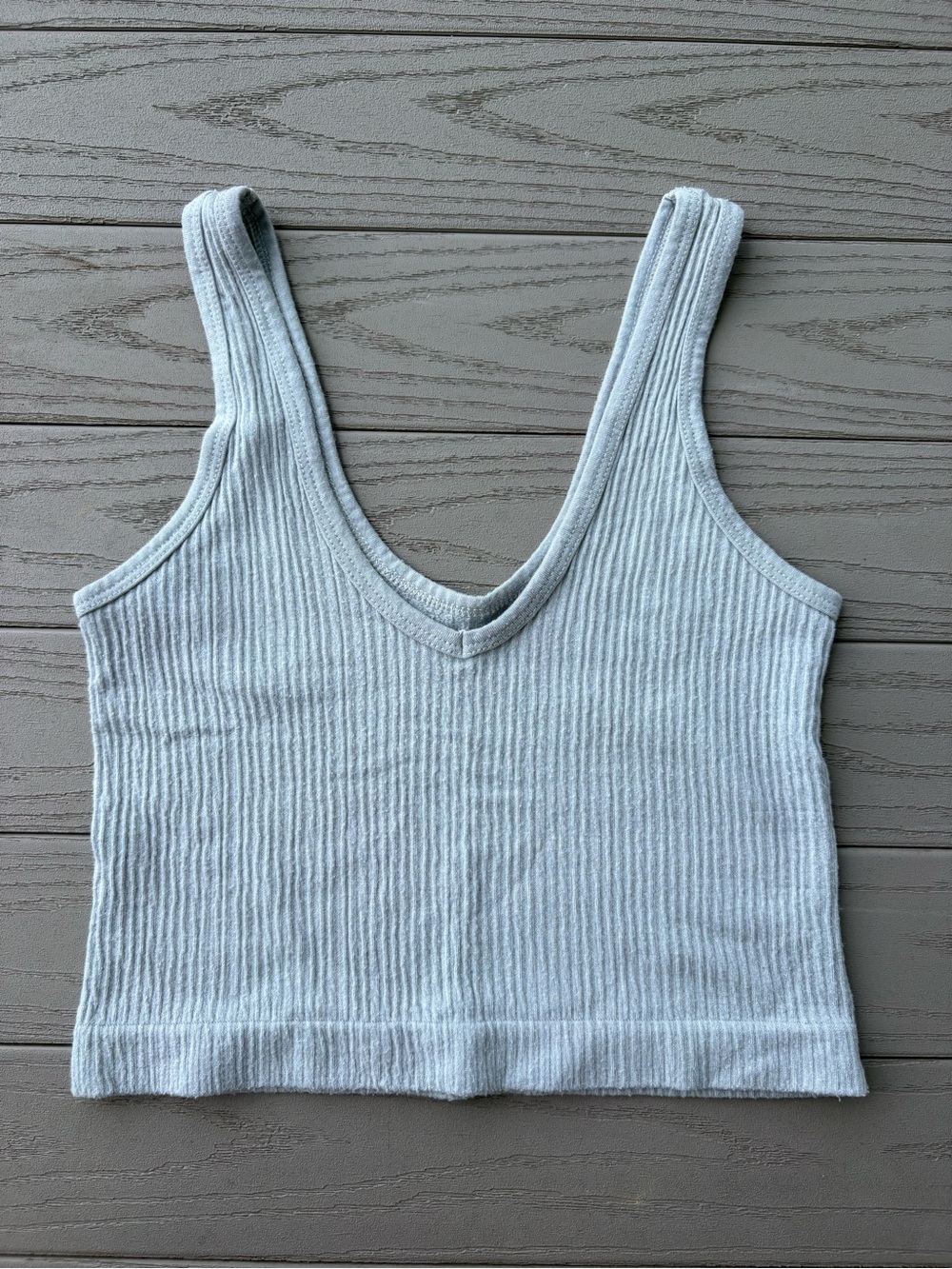 Urban Outfitters Out From Under Drew Seamless White Cropped Ribbed Tank Top